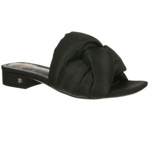 Sam & Libby Black Knotted Slide Sandals